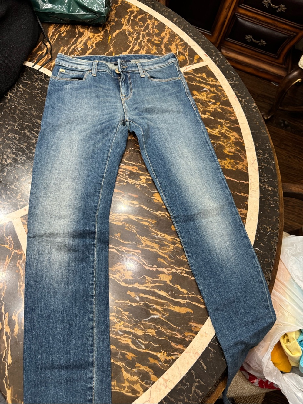Giorgio Armani Women's Boot Cut Jeans in Faded Blue